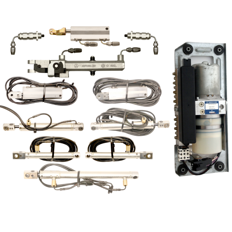 Hydraulic Pump + All 11 Hydraulic Cylinders - Mercedes R230 SL-Class