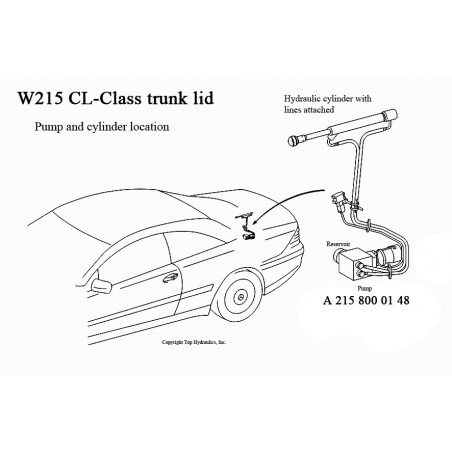 Rebuild/Upgrade Service for W215 CL-Class Hydraulic Trunk Opening/Closing Complete System